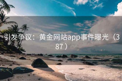 引发争议：黄金网站app事件曝光（387 ）