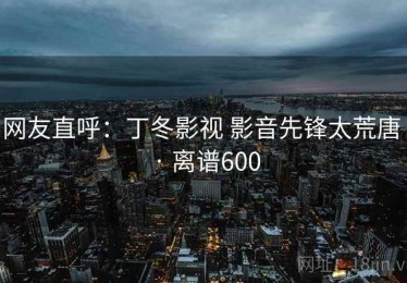网友直呼：丁冬影视 影音先锋太荒唐 · 离谱600